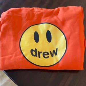 Drew hoodie - orange- medium - fits small